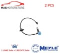 ABS SENSOR DREHZAHLFÜHLER PAAR HINTEN MEYLE 014 800 0102 2PCS A NEU