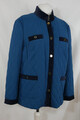 PETER HAHN Jacke Gesteppt Petrol Ton Samt abgesetzt Edel Herbst Winter Größe 48