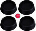 4x Vibrationsdämpfer Waschmaschine Schwingungsdämpfer Trockner Gummifüße schwarz