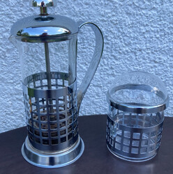 Kaffeepresse Kaffeezubereiter French Press 600 ml AMBITION + Zuckerdose