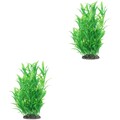  Set of 2 Aquatische Dekoration Aquarium Wassergras Gefälschte Pflanzen Für