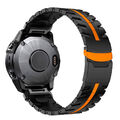 Titan Metall Edelstahl Armband für Garmin Fenix 8 7X 6X Pro 5X Tactix Quick Fit
