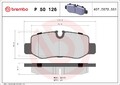 BREMBO Bremsbelagsatz, Scheibenbremse Hinterachse für MERCEDES-BENZ