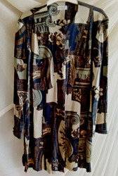 Basler Jacke Vintage Longbluse Gr.40 Seide 3/4 Arm