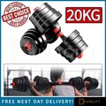 20KG VERSTELLBARE HANTEL HANNELL SET HOME FITNESS GEWICHTE TRAINING DUMBELLS HANTELN