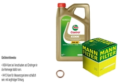 MANN-FILTER Ölfilter 5 L Castrol EDGE 5W-30 LL für VW Skoda Polo 6R 6C AW1