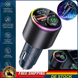 Bluetooth 5.3 FM Transmitter KFZ Auto Radio MP3 Player mit Typ-C PD 30W & QC3.0.