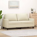 2-Sitzer-Sofa Creme 140 cm Kunstleder