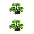  2 Pieces Kunstpflanze Bonsai Bonsai-baum Künstlicher Mini-Bonsai-Baum