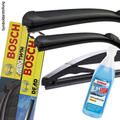 Bosch Scheibenwischer Vorne + Hinten für Opel Corsa C + Sonax Frostschutz