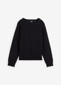 Neu Bequemer Basic-Pullover mit Baumwolle Gr. 44/46 Schwarz Damen Strickpullover