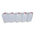 5 x 10 Liter 10 L Trinkwasserkanister Kunststoffkanister natur DIN45 + 5xHahn