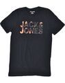 Jack & Jones Herren schmale Passform Grafik T-Shirt Top Medium schwarz Baumwolle XG39