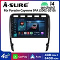8 Kerne 4+64G Android14 Autoradio GPS CarPlay für Porsche Cayenne 9PA 2002-2010