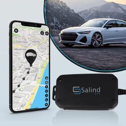 GPS Tracker SALIND 01 Live Ortung App für Fahrzeuge und Routen bis zu 100 Tagen18 x 4 x 1.5 cm