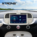 7 Zoll Beige Android 14 Autoradio GPS Navi DAB+ Bluetooth USB RDS für Fiat 500