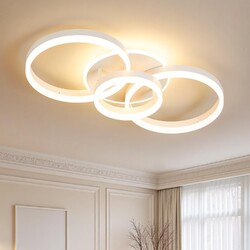 LED Design Deckenleuchte Wohnzimmer Modern 50W Deckenlampe Dimmbar Fernbedienung