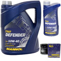 Öl Set MANNOL Defender 10W-40 API SN 6 Liter + Ölfilter SM 5092 für VW Multivan