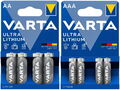 24 Varta Professional Ultra Lithium Batterien im 4er Blister (12x AA + 12x AAA)