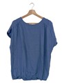 TOM TAILOR Kurzarm-Bluse Damen Bluse Gr. DE 40 blau Casual-Look