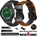 Echtes Leder Armband für Samsung Galaxy Watch 6 5 4 Classic 47/43/44/40mm Ersatz