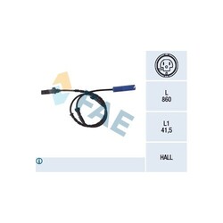 1x Sensor, Raddrehzahl FAE 78046 passend für BMW