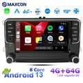 7" Autoradio Wireless Carplay Android Auto 8-CORE BT GPS RDS Für VW GOLF PASSAT