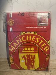 Offizielle Manchester United FC Fußball einzelne Bettdecke & Kissenbezug Geschenk