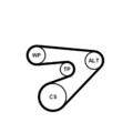 CONTINENTAL CTAM Keilrippenriemensatz 6PK1453K2 für SEAT SKODA VW