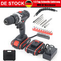 48V Akkuschrauber Set Akku Bohrschrauber Akkubohrer Bohrmaschine mit 2Batteries
