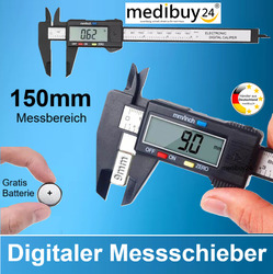 Digitaler Messschieber Messlehre Schieblehre, LCD DISPLAY Digital 0-150mm messenNEU für Hobby & Modellbau, Präzises Innen Außenmaß ✅