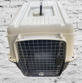 Transportbox Gr M (mittelgroße Hunde) ca 67 x 51 x 47cm grau-weiß