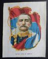 PETER KING OF SERVIA Lineal mit Flagge 1910 Imperial Tobacco SEIDE SC9