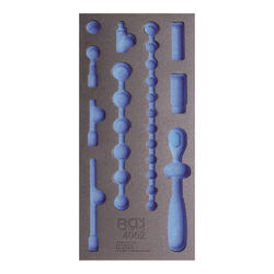 BGS-4052-1 1/3 Werkstattwageneinlage (408x189x32 mm), leer, für Steckschlüssel-S