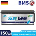 24V 150AH Lithium Batterie LiFePO4 Akku 100A BMS 3840W für RV Solarbatterie Boot
