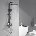 Duschset Duschsystem mit Thermostat Regendusche Mit Ablage Handbrause Badzimmer