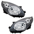 Scheinwerfer Set für Renault Twingo 2 CN0 2007- Schwarz H4 Motor LWR
