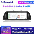 Android 14 Autoradio Für BMW 5er F10 F11 CIC CarPlay DAB+ 8-Kern 4+32GB WiFi 4G