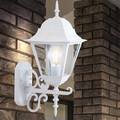 Landhaus Design Laterne Wand Beleuchtung Terrassen Außen Leuchte Alu Lampe weiß 