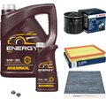 BOSCH inspektionspaket 6 L MANNOL 5W-30 Energy für Opel Zafira A 1.8 16V 1.6