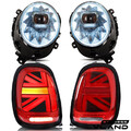 Für 2014–2018 Mini Cooper S F56 VOLL LED FrontScheinwerfer+Rot Rückleuchten-Sets