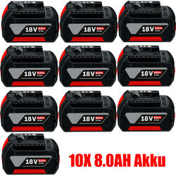 4X Original 8Ah Akku Für Bosch 18V Professional GBA GSR BAT618 BAT609 BAT620 Neu