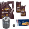 BOSCH Inspektionspaket 6 L MANNOL Diesel TDI 5W-30 für Fiat Palio Weekend 1.7