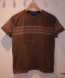 TOM TAILOR Sportswear T-Shirt Logoprint braun orange weiß Gr. M ** Nr. 1761055