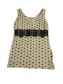 "Rosa Porpora Damen-Tanktop mit Punkten und Spitzenakzent - Gr. M