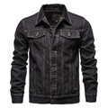 Herren Jeansjacke Denim Übergangsjacke Sweatjacke Lässige Jacke Herbst Neu #