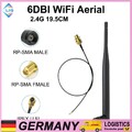 WLAN Dualband 2,4G 5Ghz 6dBi ANTENNE + Kabel Neu RP-SMA, IPEX U-FL