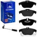 ATE CERAMIC BREMSBELÄGE + WARNKONTAKT HINTEN für MERCEDES C-KLASSE W204 S204