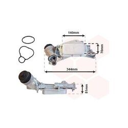 1x Ölkühler, Motoröl VAN WEZEL 37013684 passend für OPEL