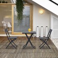 Outsunny Polyrattan 3 tlg. Bistroset Sitzgruppe Rattan Gartenmöbel Set Garnitur